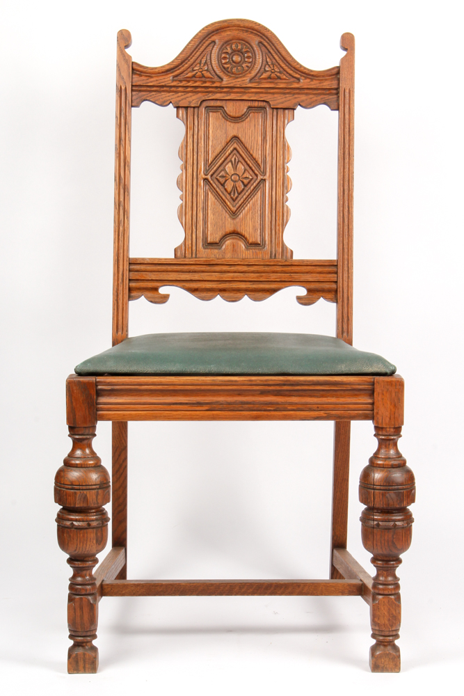 Antique Victorian Eastlake Oak Chair