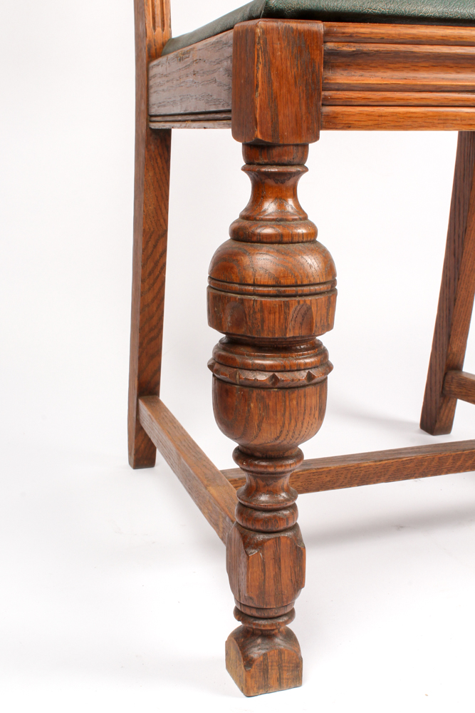 Antique Victorian Eastlake Oak Chair