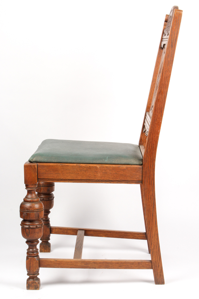 Antique Victorian Eastlake Oak Chair