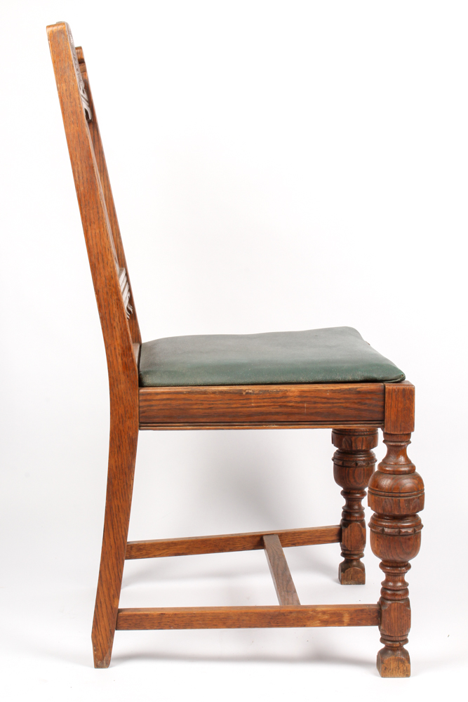 Antique Victorian Eastlake Oak Chair