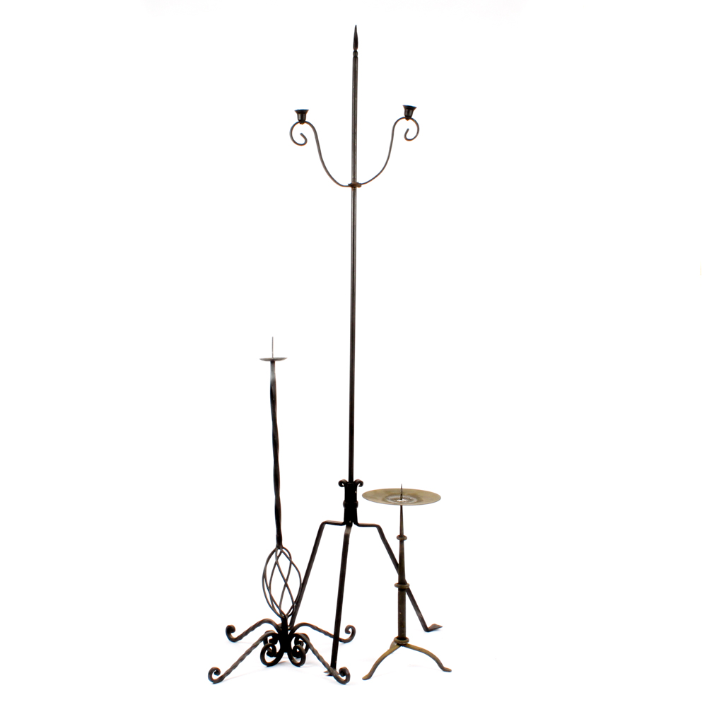 Black Wrought Iron Candle Holders