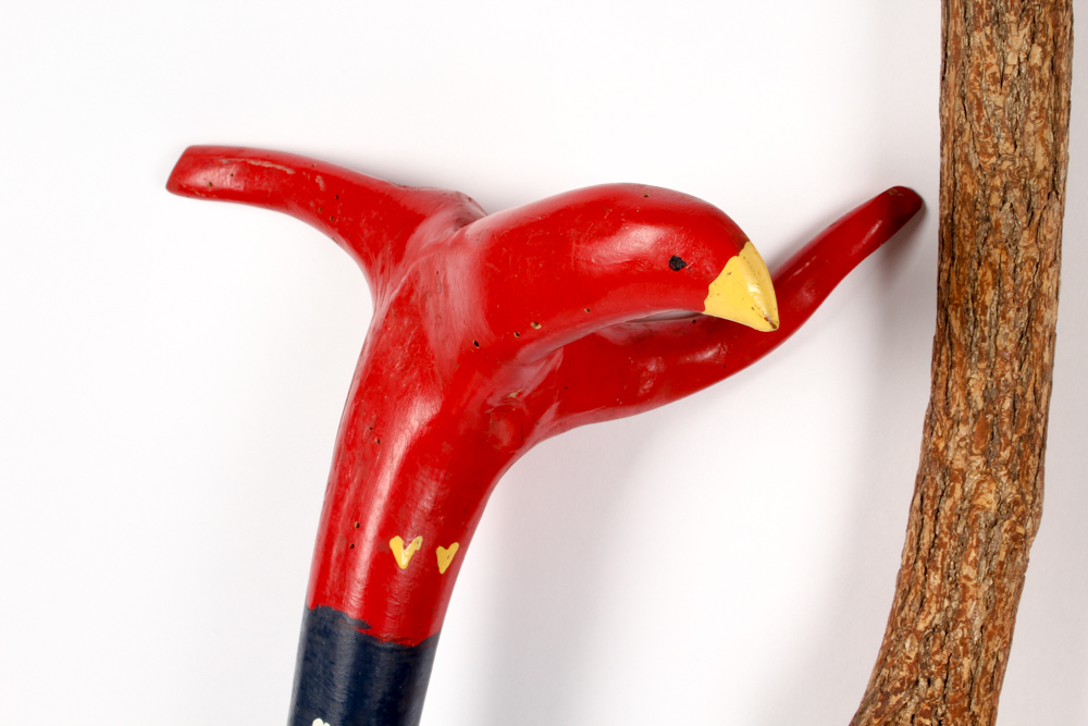 Kentucky Folk Art Walking Canes in Brass Stand