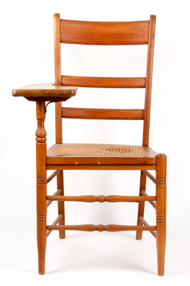 Antique Sycamore Writing Arm Chair