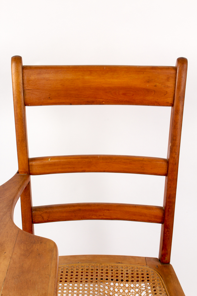 Antique Sycamore Writing Arm Chair