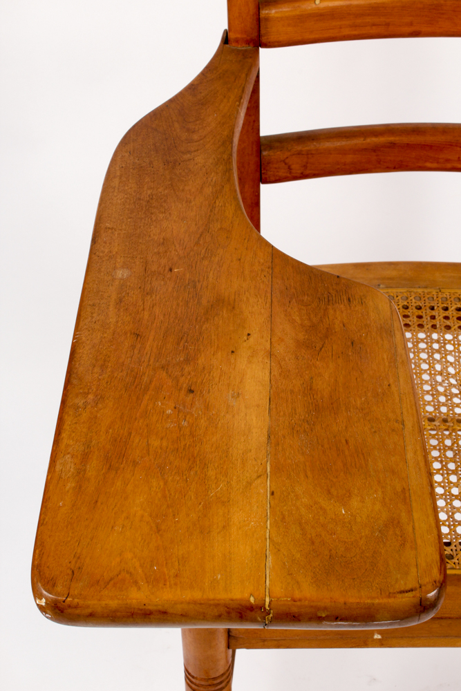 Antique Sycamore Writing Arm Chair