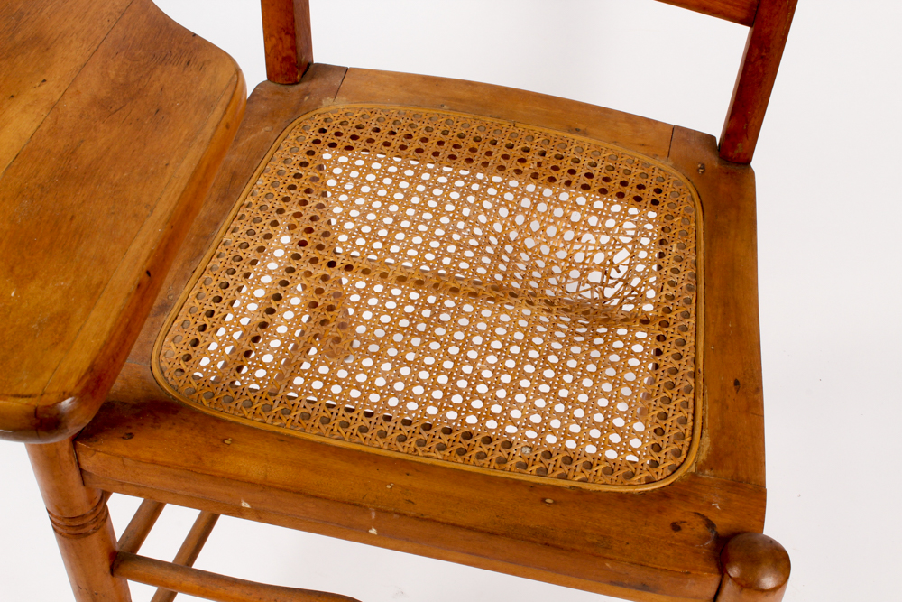 Antique Sycamore Writing Arm Chair