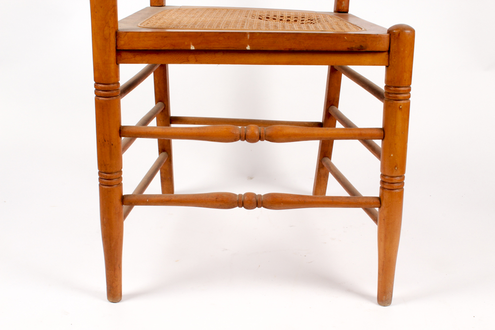 Antique Sycamore Writing Arm Chair