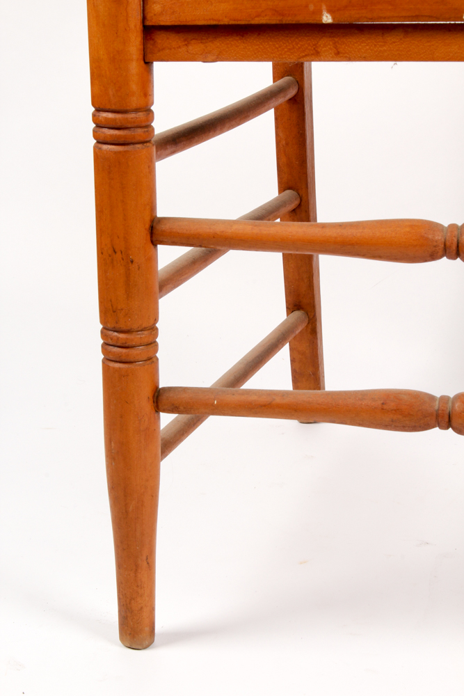 Antique Sycamore Writing Arm Chair