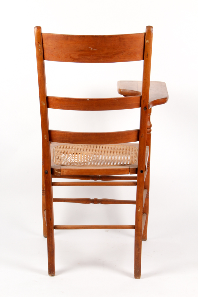 Antique Sycamore Writing Arm Chair