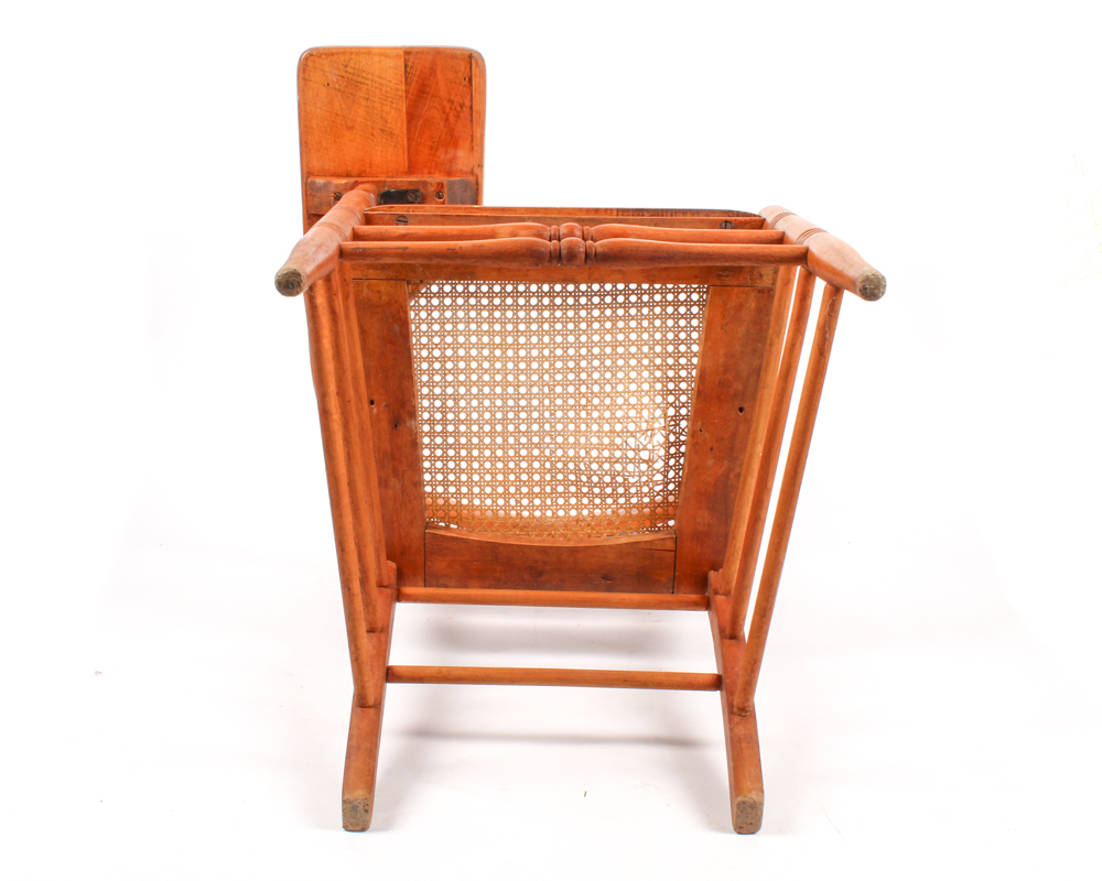Antique Sycamore Writing Arm Chair