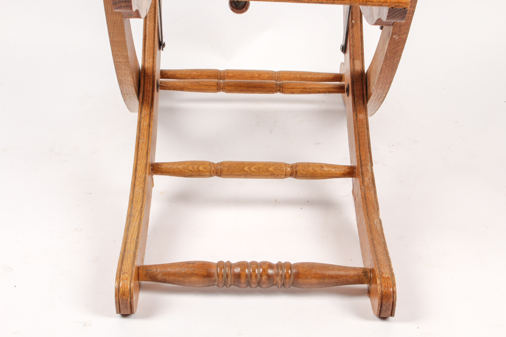 Antique Victorian Oak and Cane High Chair