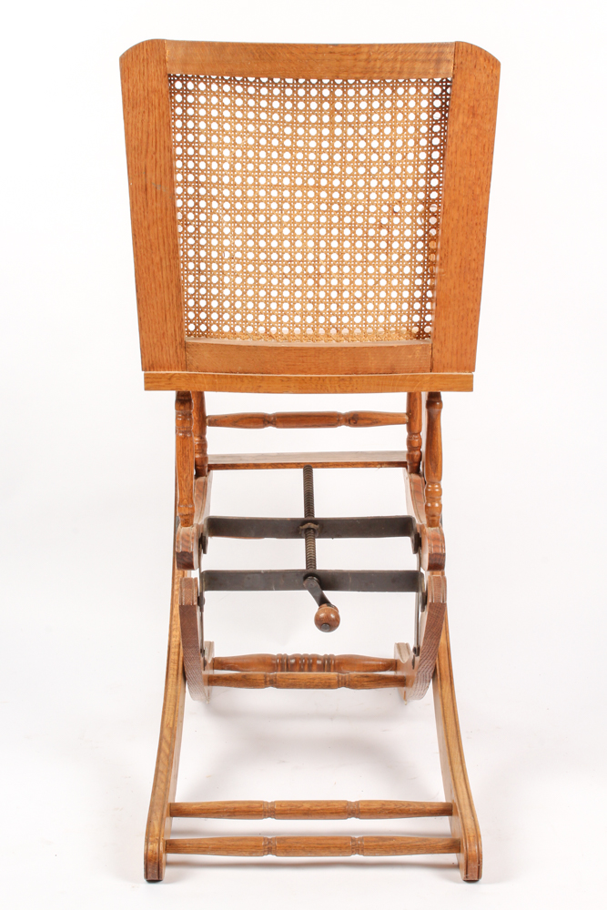 Antique Victorian Oak and Cane High Chair