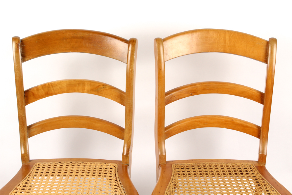 Maple and Cane Ladder Back Chairs