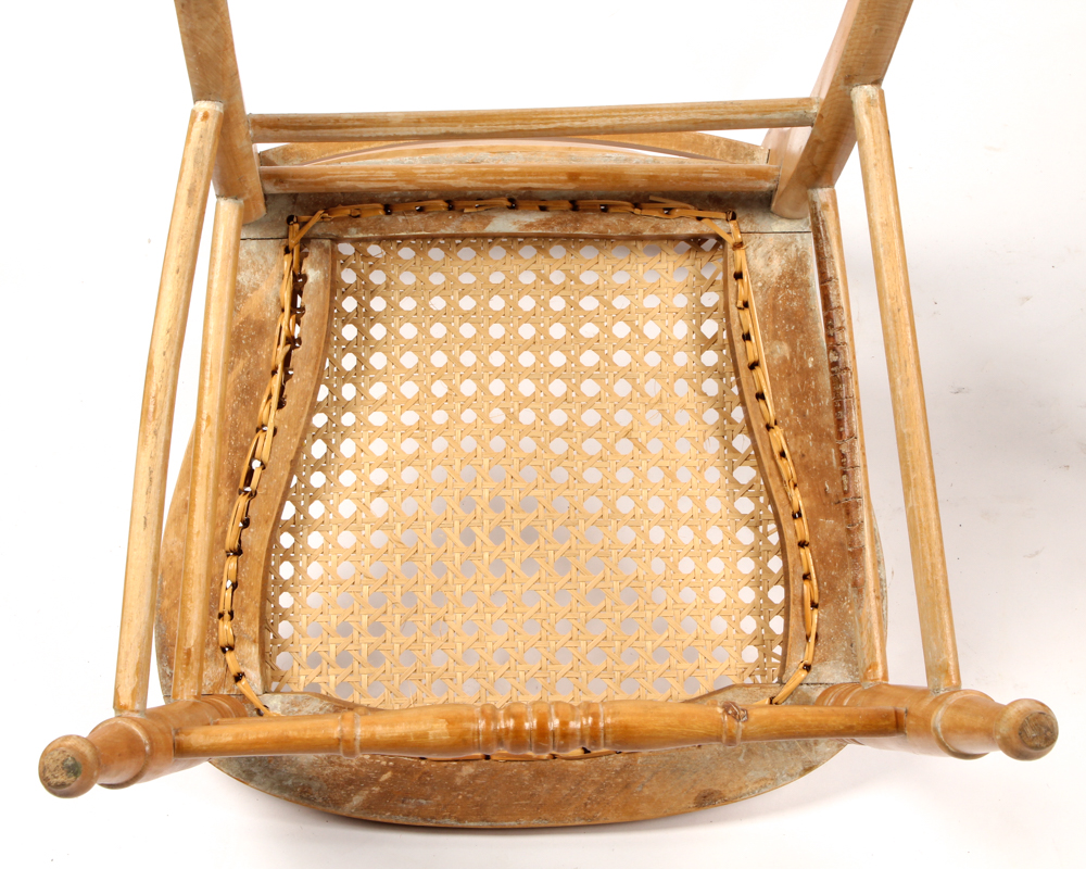 Maple and Cane Ladder Back Chairs