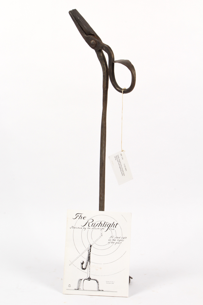 Wrought Iron Rushlight Stand and The Rushlight Club Publication