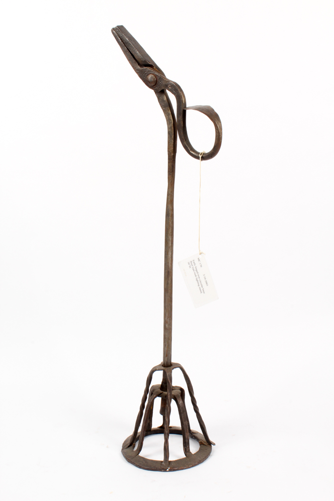 Wrought Iron Rushlight Stand and The Rushlight Club Publication