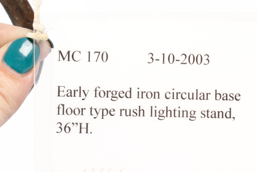 Wrought Iron Rushlight Stand and The Rushlight Club Publication