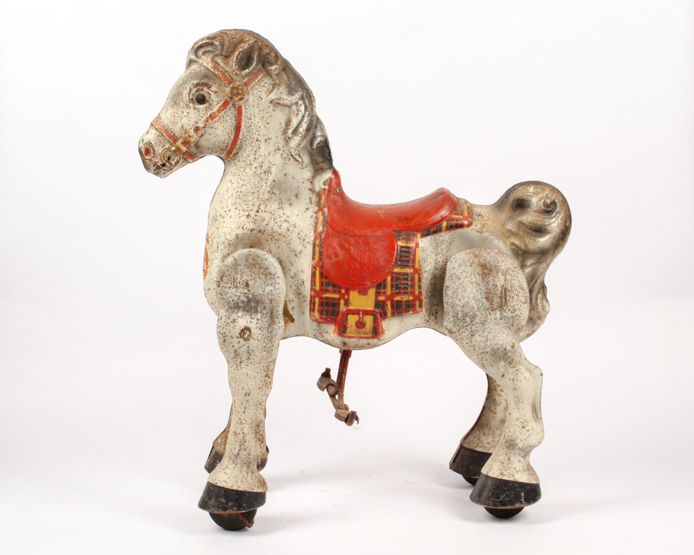 1940s Mobo Bronco Metal Ride-On Pedal Horse