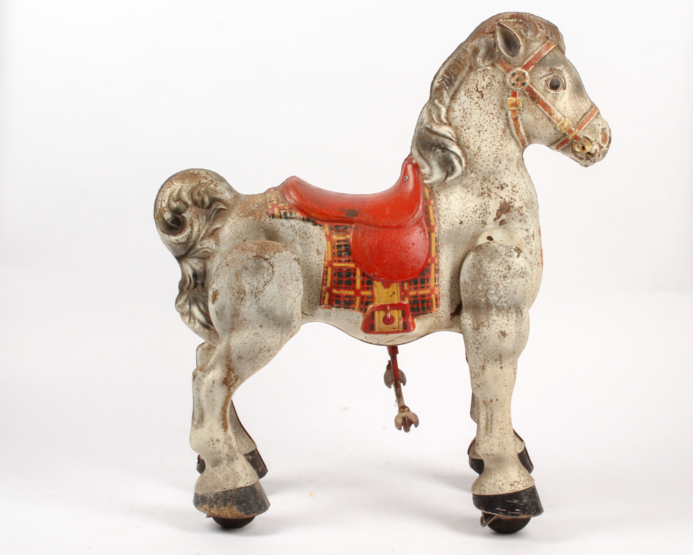 1940s Mobo Bronco Metal Ride-On Pedal Horse