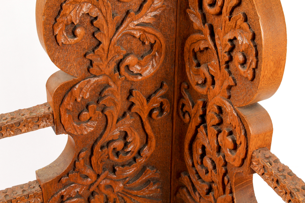Victorian Carved Ash Corner Chair