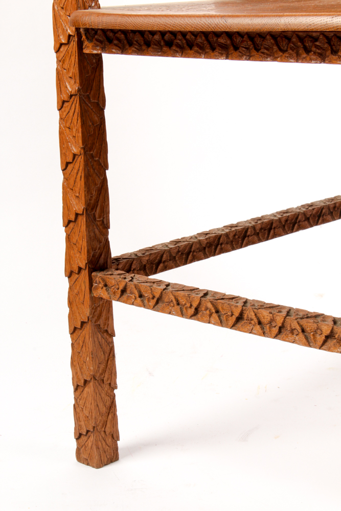 Victorian Carved Ash Corner Chair