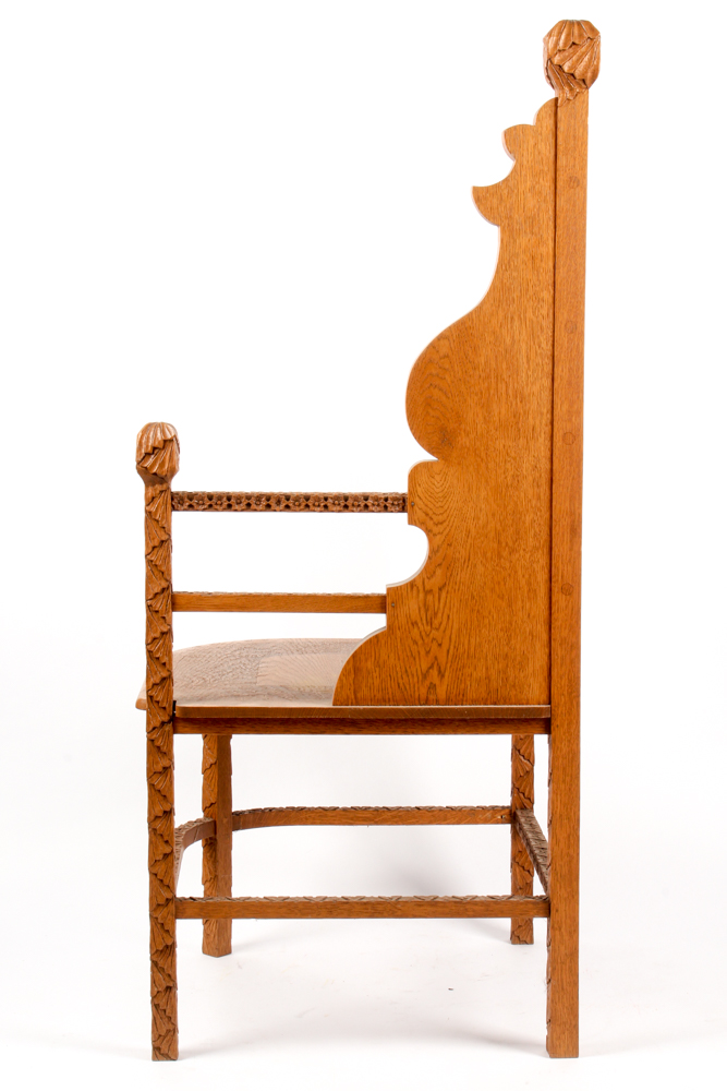 Victorian Carved Ash Corner Chair