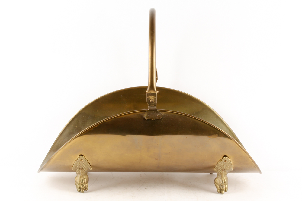 Vintage Brass Log Basket