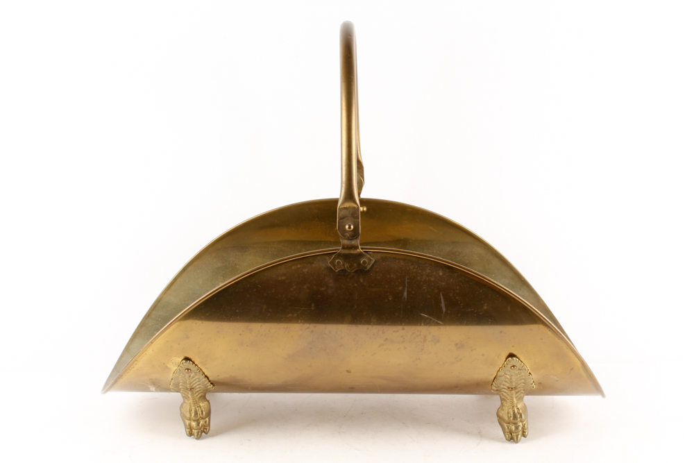 Vintage Brass Log Basket