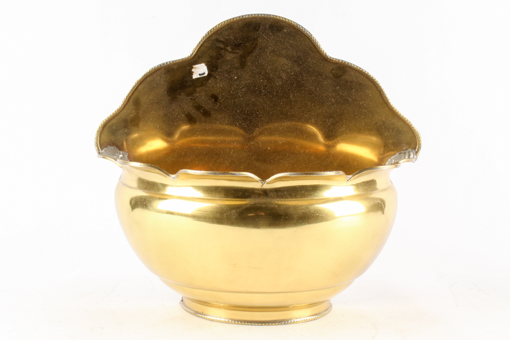 Vintage Brass Log Basket