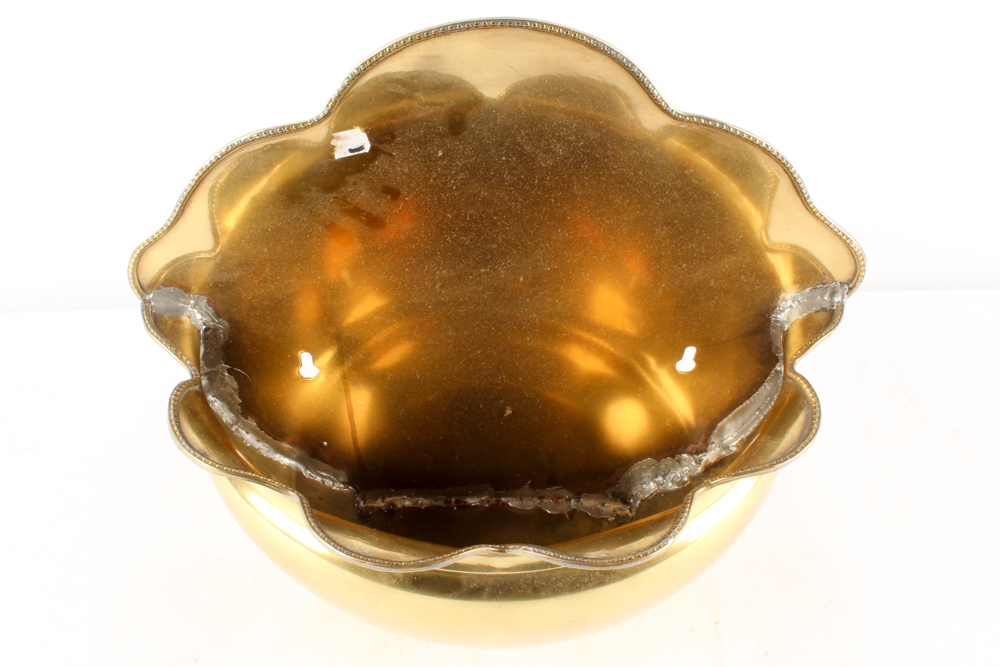 Vintage Brass Log Basket