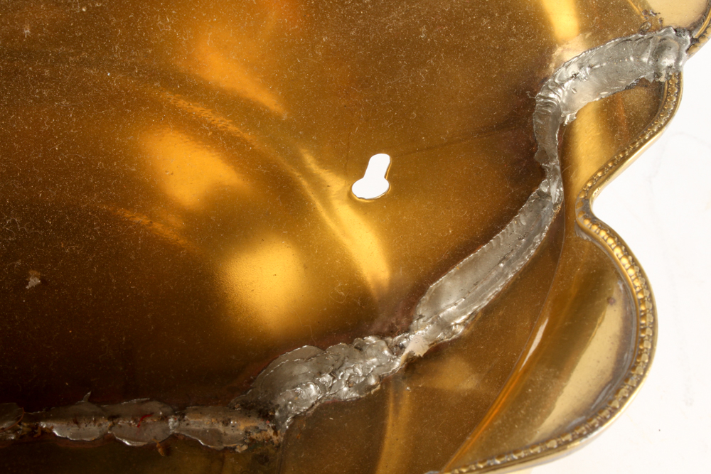 Vintage Brass Log Basket