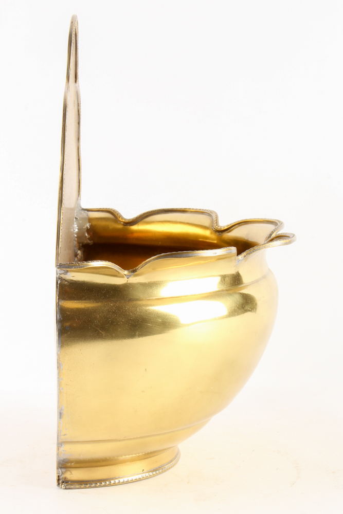 Vintage Brass Log Basket