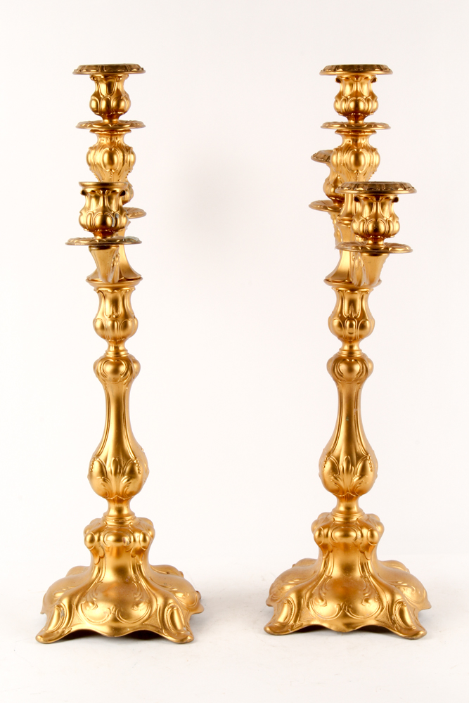 Antique Gilt Candelabras in the Style of Paul Storr