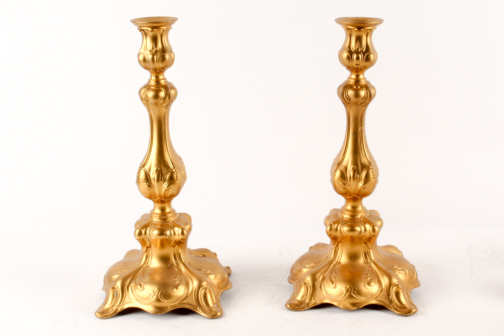 Antique Gilt Candelabras in the Style of Paul Storr
