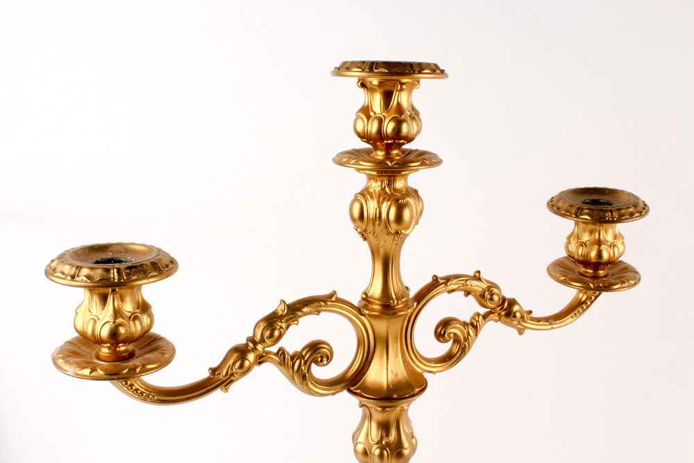 Antique Gilt Candelabras in the Style of Paul Storr
