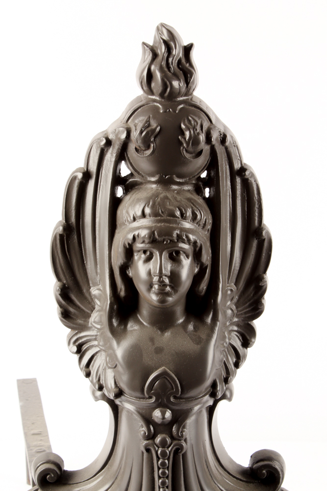 Vintage Bronze Tone Andirons