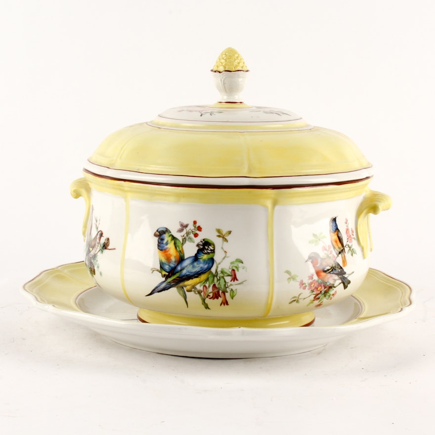 Mottahedeh Porcelain Tureen and Underplate