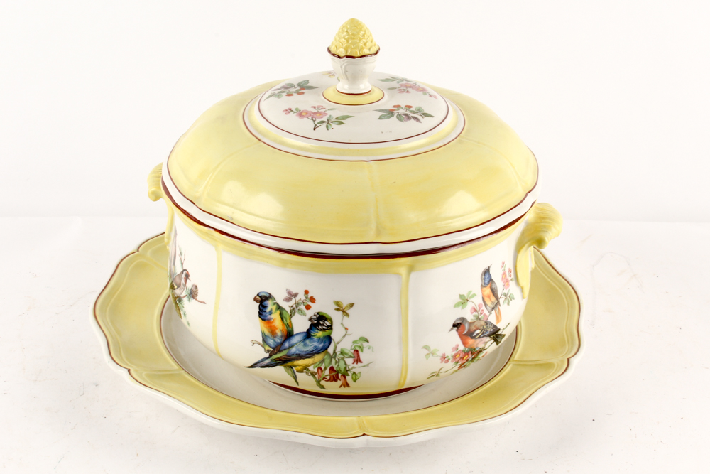 Mottahedeh Porcelain Tureen and Underplate