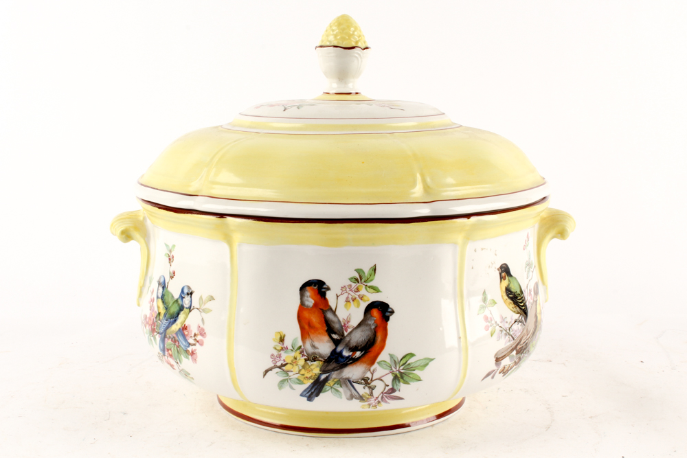 Mottahedeh Porcelain Tureen and Underplate