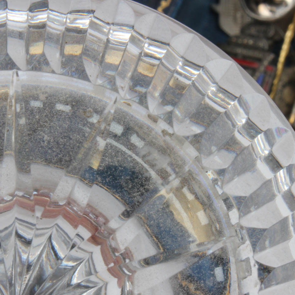 Waterford Crystal Ring Holder with Costume Jewelry Selection