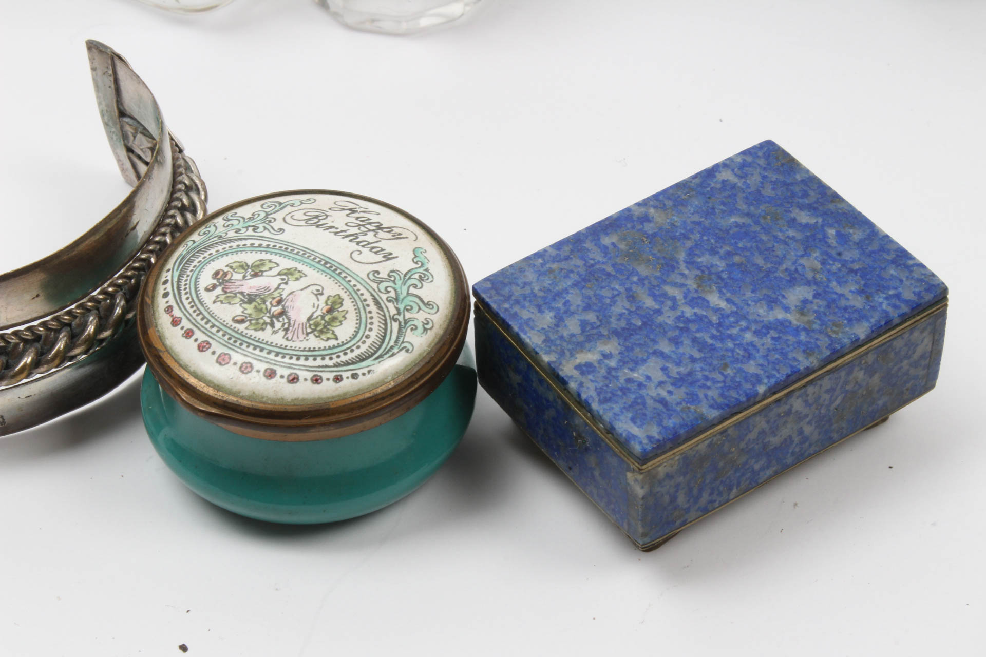 Waterford Crystal Ring Holder with Costume Jewelry Selection