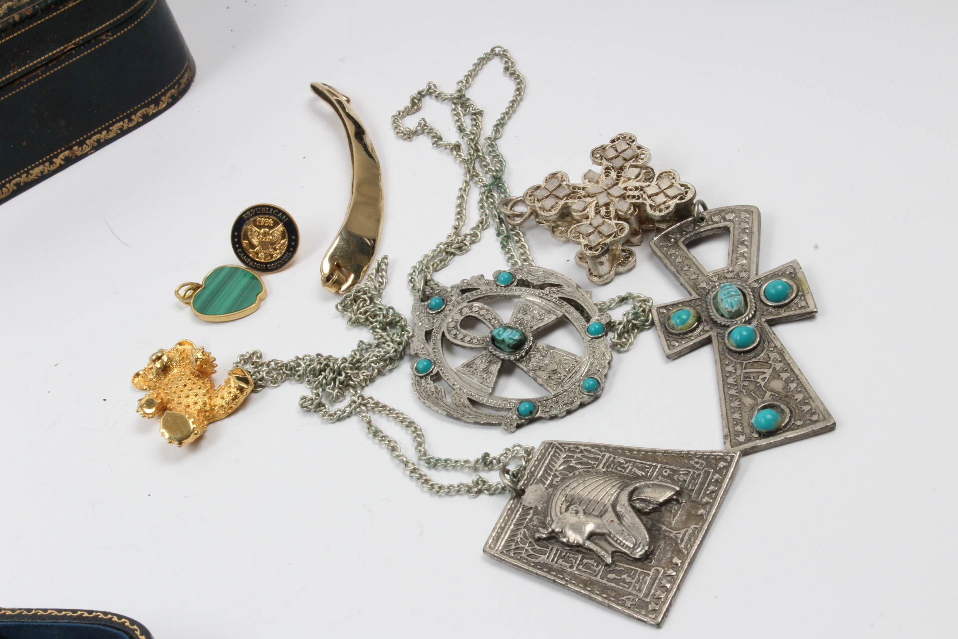 Waterford Crystal Ring Holder with Costume Jewelry Selection