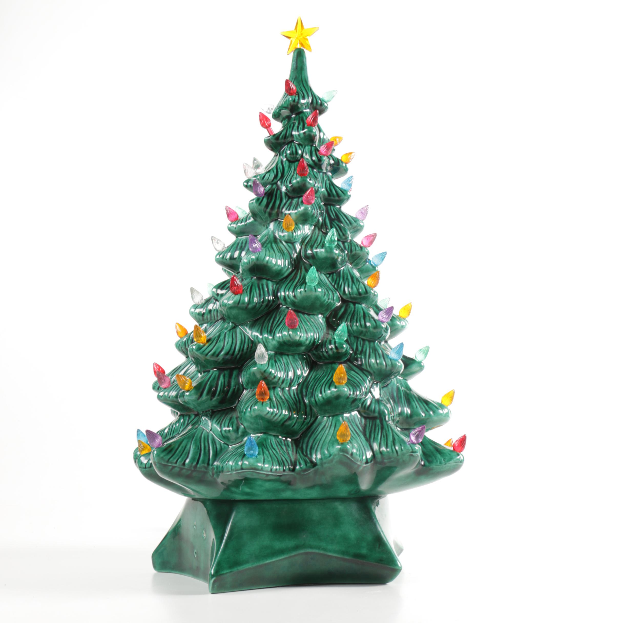Light-Up Ceramic Christmas Tree