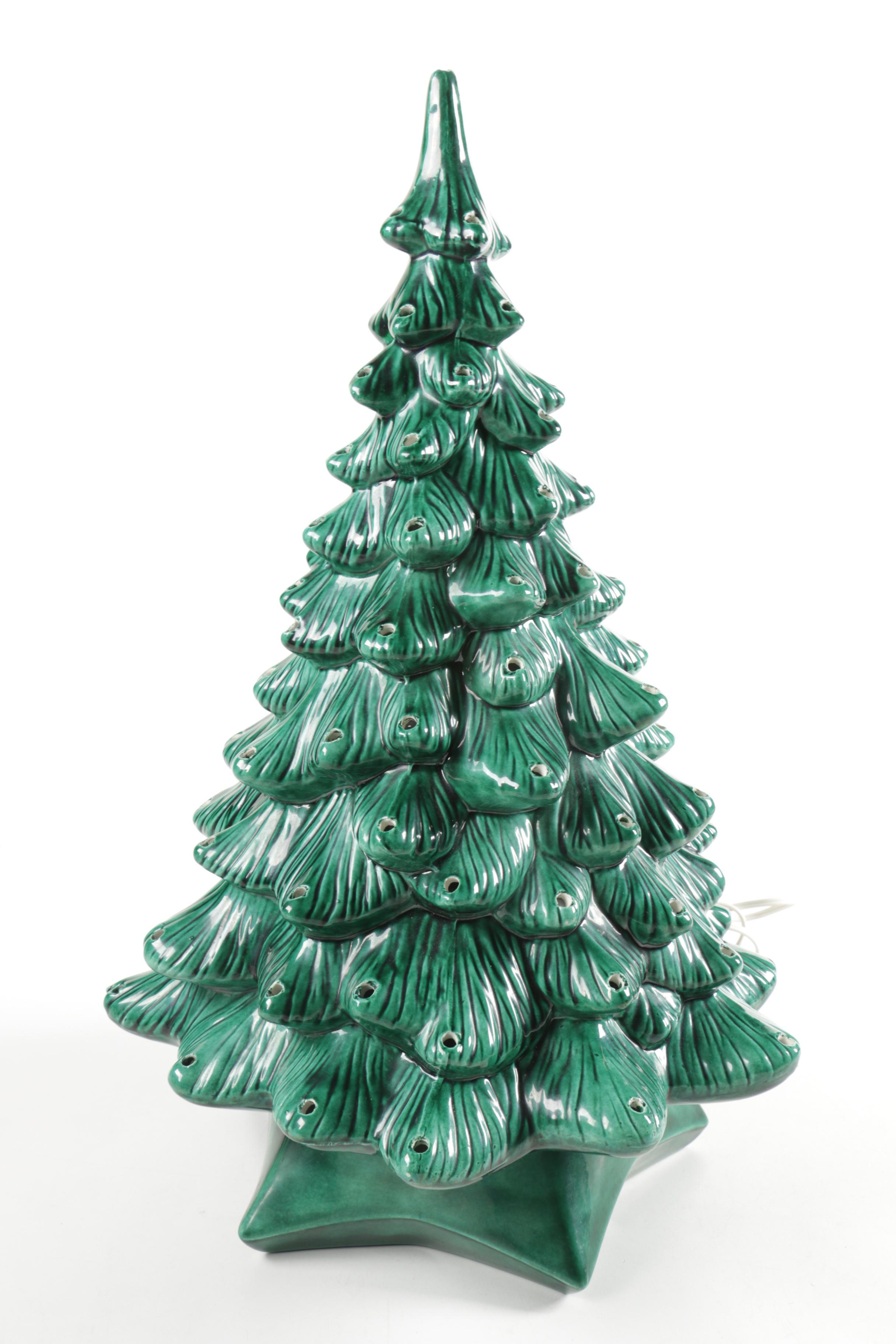 Light-Up Ceramic Christmas Tree