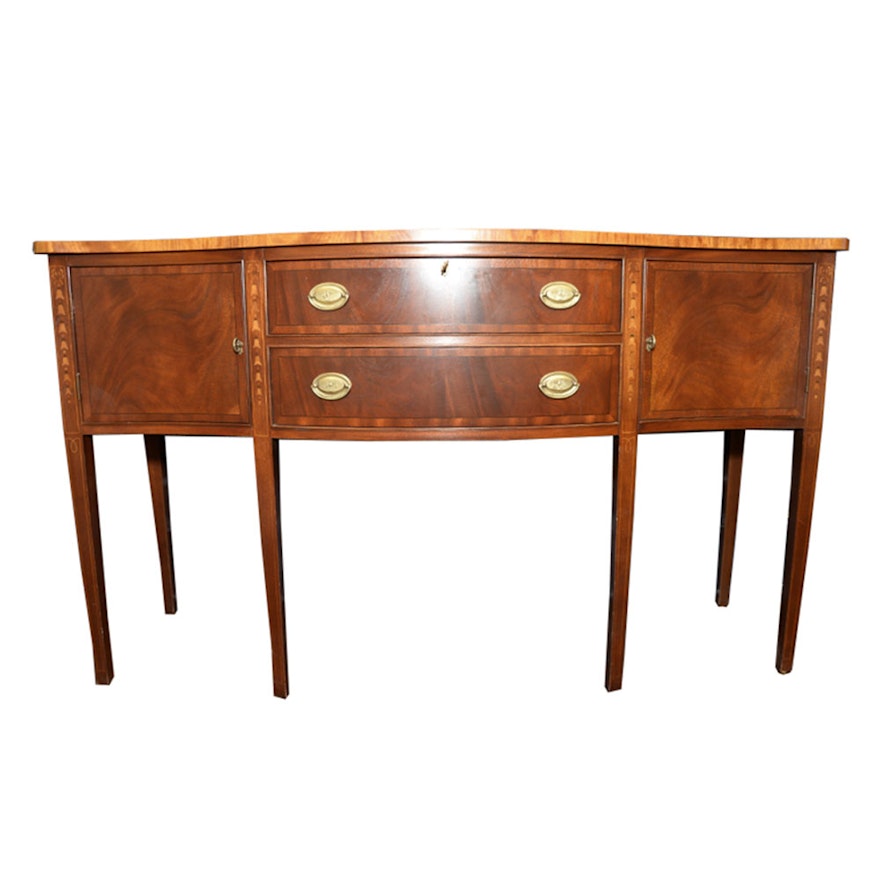 Hepplewhite Style Inlaid Mahogany Sideboard by Ethan Allen