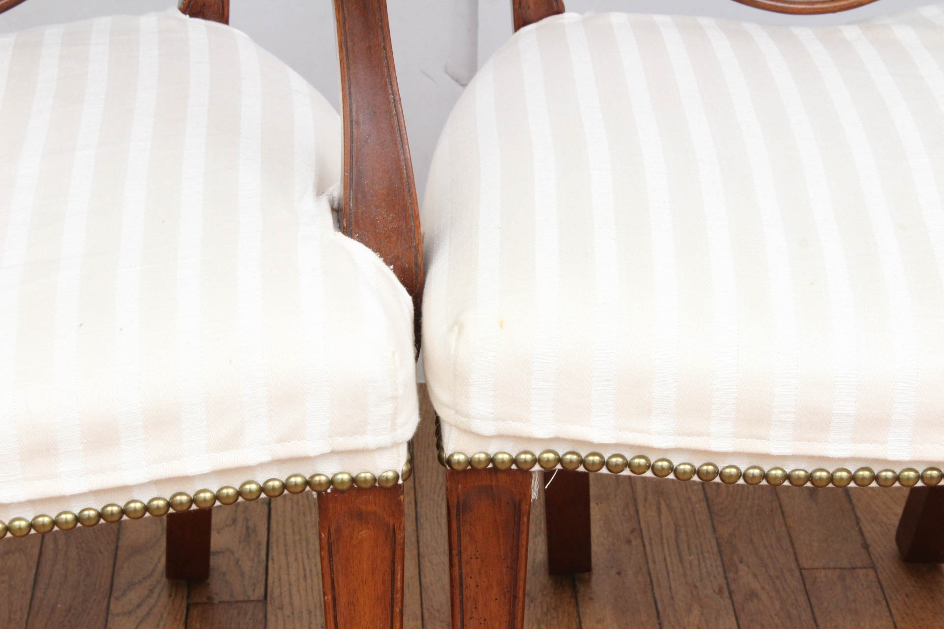 Set of Six Wheat Back Dining Chairs