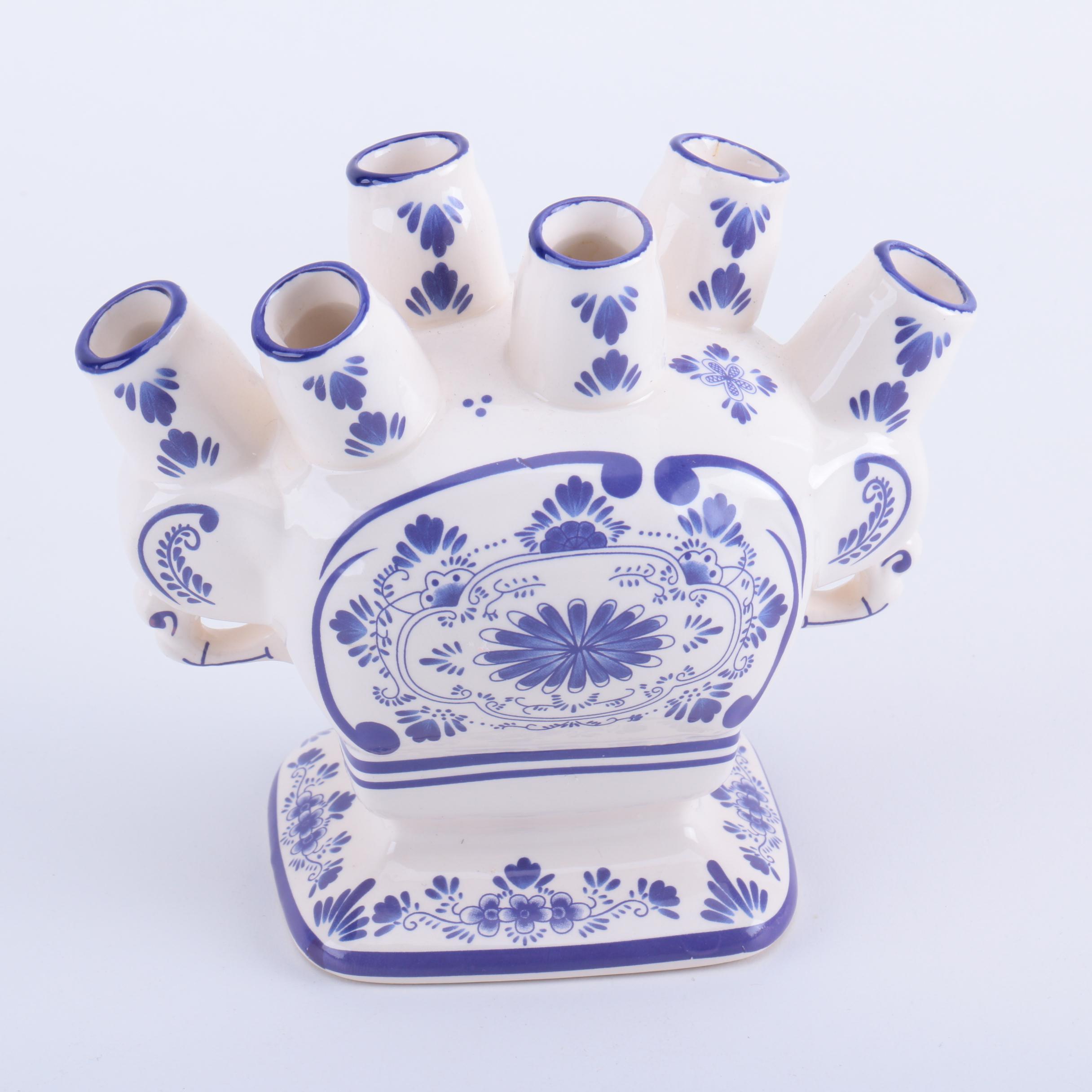 Ceramic Tulip Vase, Canister and Baking Dishes