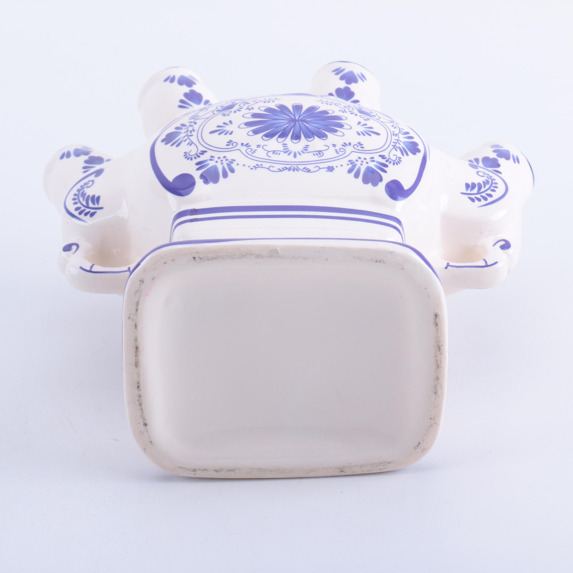 Ceramic Tulip Vase, Canister and Baking Dishes