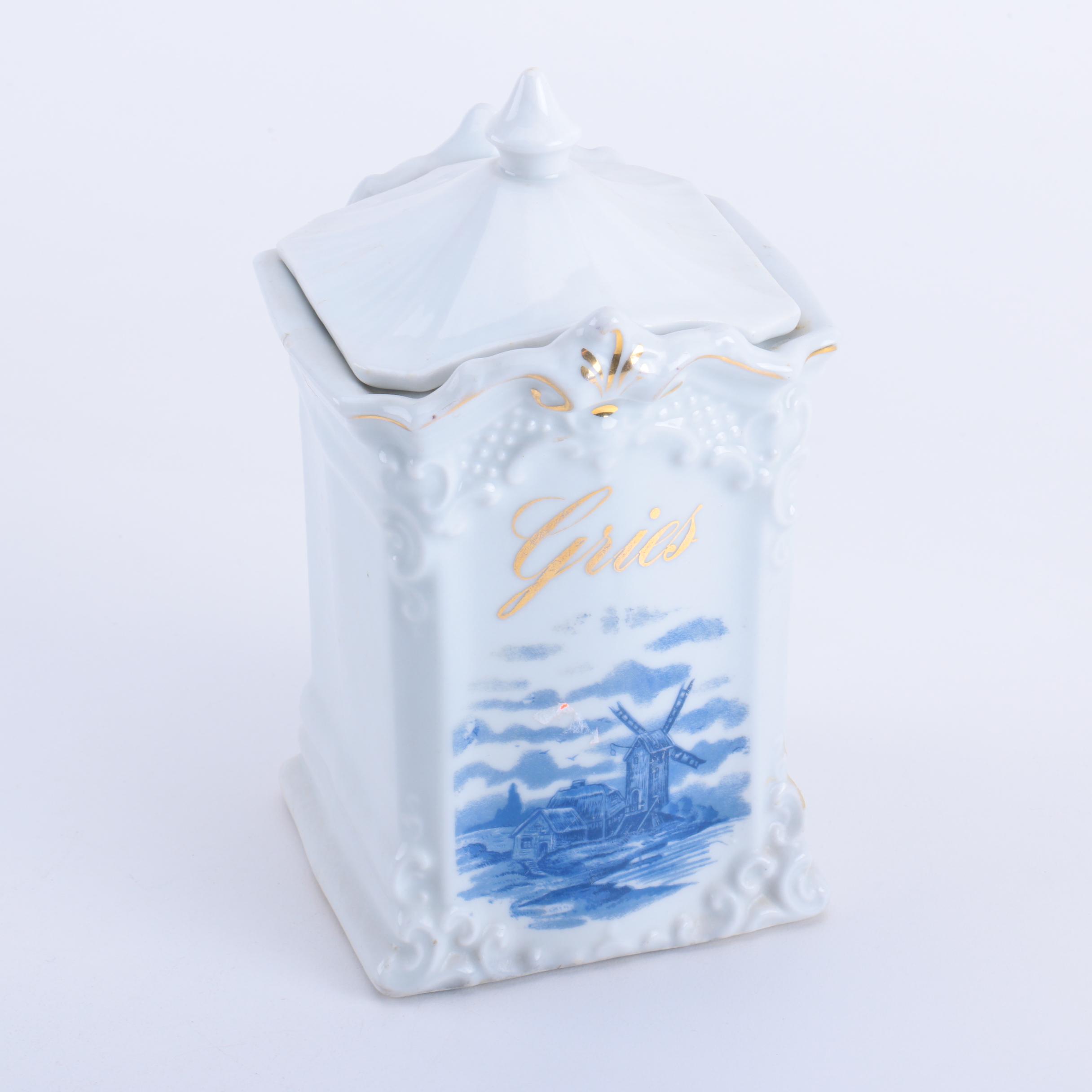 Ceramic Tulip Vase, Canister and Baking Dishes