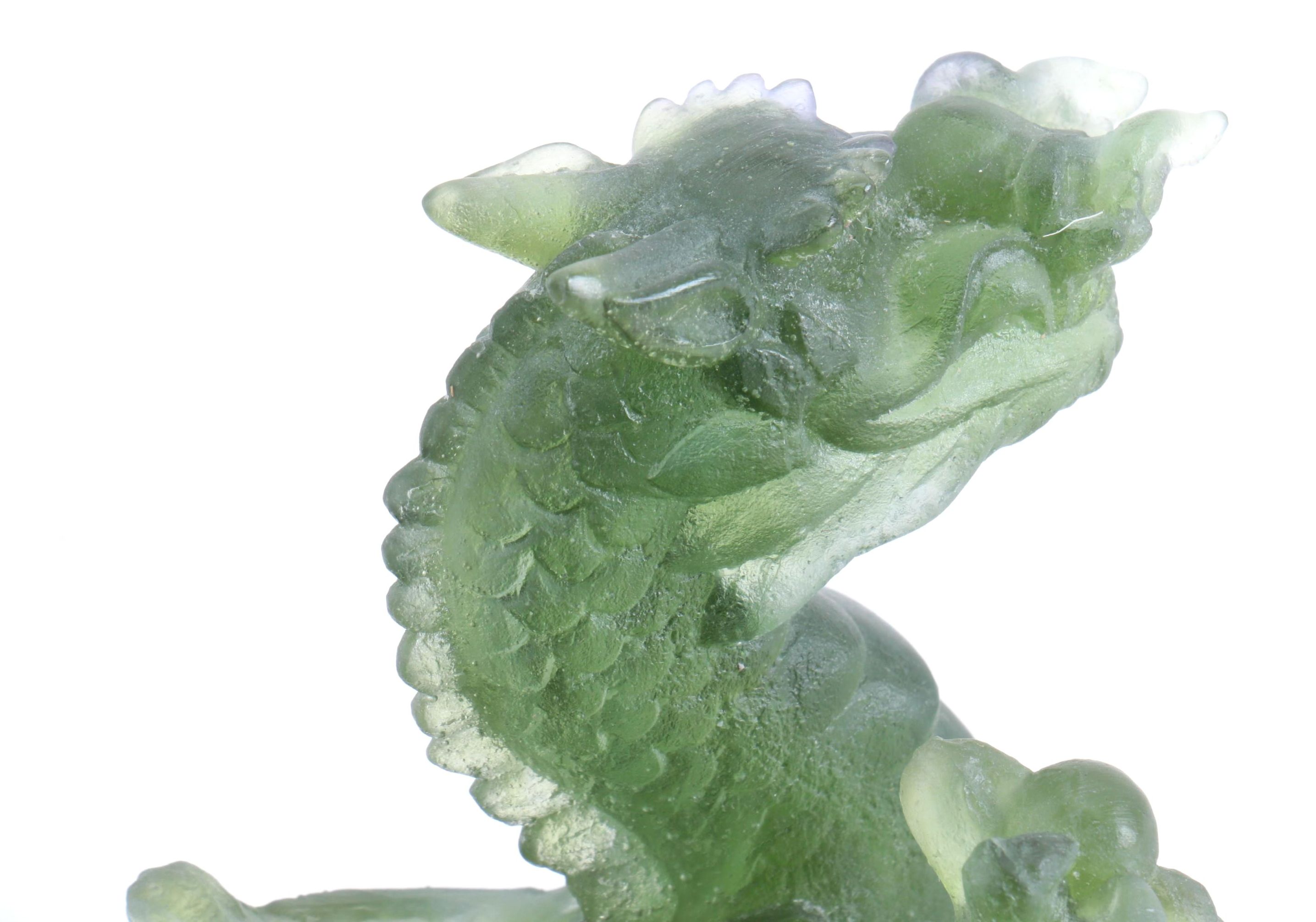 Daum France Limited Edition Pâte de Verre Crystal Dragon Figurine